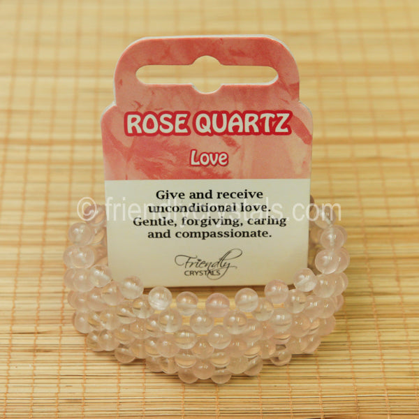 Rose Quartz Beaded Bracelet Broad