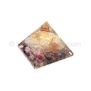 Ruby (Corundum) with Selenite Sticks - Metatron Pyramid 75-80 mm