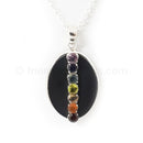 Shungite- SS Chakra Pendant