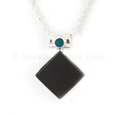 Shungite- SS SH Square Pendant