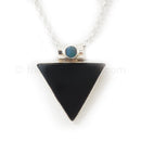 Shungite- SS Triangular Pendant